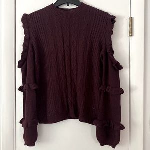 Express Cold Shoulder Sweater - Medium